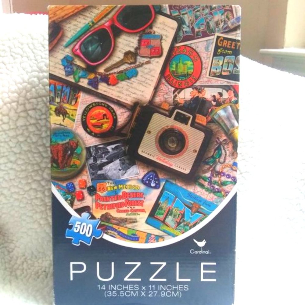 500 piece vacation puzzle colorful design new